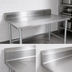 Thumbnail image #4 for John Boos Stallion 84-Inch x 30-Inch Stainless Steel Work Table with 5-Inch Backsplash, Safety Edge, and Galvanized Base