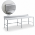 Thumbnail image #4 for Sapphire 84-Inch x 30-Inch 18-Gauge 430 Stainless Steel Work Table with 5-Inch Backsplash and Open Galvanized Base