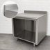 Thumbnail image #4 for Advance Tabco 96-Inch Stainless Steel Work Table with Open Front Cabinet Base and 5-Inch Backsplash