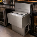 Thumbnail image #4 for BK Resources UBDW-18-IBCP30-8 Underbar Ice Bin with 8-Circuit Cold Plate, 80 lb Capacity, Stainless Steel, 4-Inch Backsplash