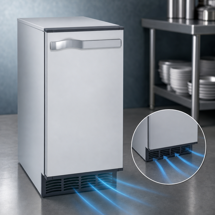 Product image #5 for Manitowoc Undercounter Air-Cooled Cube Ice Machine with 25 lb Storage Bin