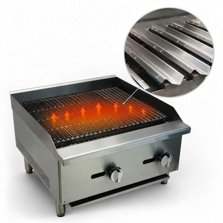 Product image #4 for Comstock-Castle CCERB48 48-Inch Radiant Countertop Gas Char-Broiler with Cast Iron Grates