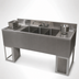 Thumbnail image #5 for BK Resources 72-Inch Three-Compartment Underbar Sink with Dual Drainboards and Faucet