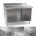 Thumbnail image #4 for Eagle Spec-Master Marine Series Stainless Steel Cabinet Base Work Table with Open Front, 48 x 24 Inches, 4-1/2-Inch Backsplash