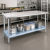 Thumbnail image #4 for Duke Manufacturing 84 x 30-Inch Stainless Steel Work Table with Galvanized Undershelf and Posts