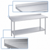 Thumbnail image #4 for Duke Supreme 314 Series Stainless Steel Work Table with 1-1/8 Inch Straight Riser and Undershelf, 30 x 144 Inches