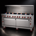 Thumbnail image #4 for American Range Green Flame 72-Inch Gas Combination Range with 36-Inch Griddle, 6 Open Burners, and 2 Convection Ovens