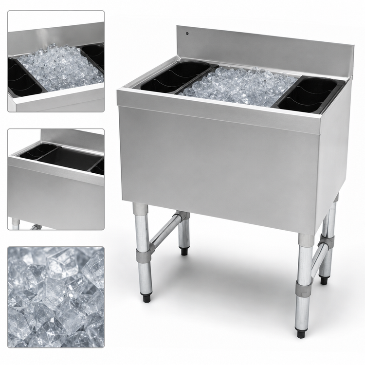 Product image #4 for Advance Tabco Underbar Basics™ 30-Inch Wide 12-Inch Deep Non-Cold Plate Bar Ice Bin