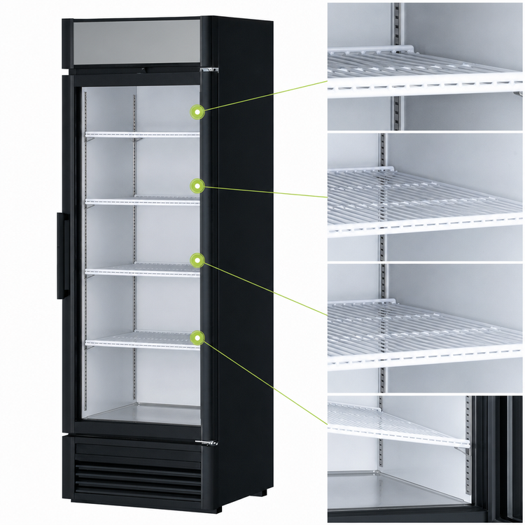 Product image #5 for Turbo Air Super Deluxe 13.2 Cu. Ft. One-Section Glass Door Merchandiser Freezer