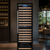 Thumbnail image #4 for Omcan Vinovero Single-Section Dual-Zone Wine Refrigerator, 181-Bottle Capacity, 27-Inch Wide, Black Glass Door