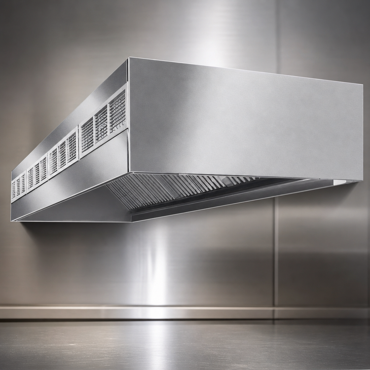 Product image #4 for SpecAir HEF96-48 Wall Type Front Discharge Make-Up Air Exhaust Hood, 48-Inch