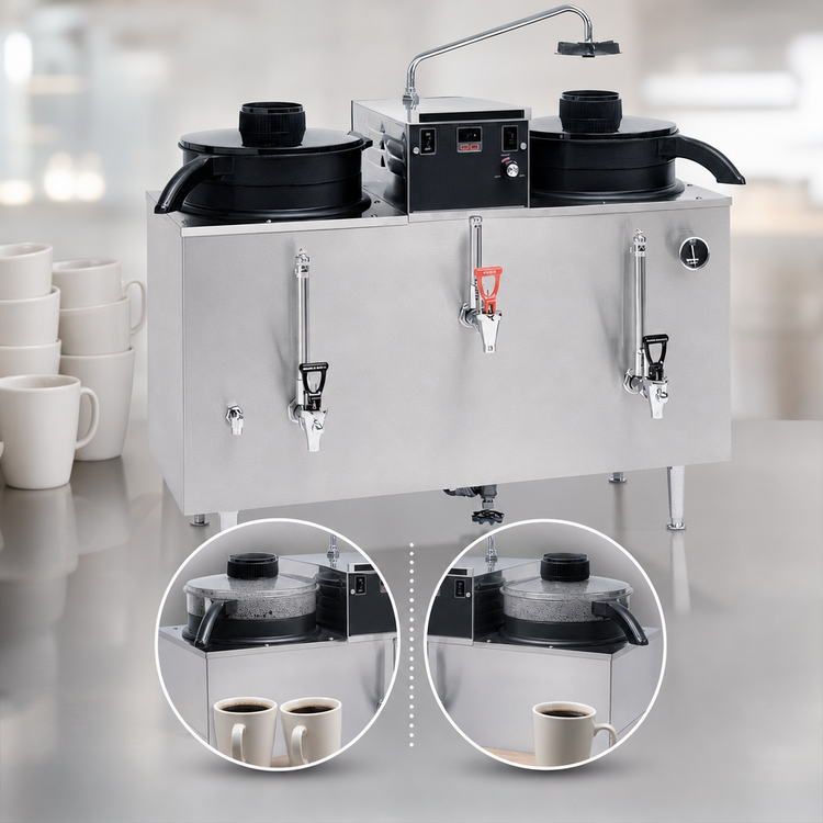Product image #4 for BUNN U3 Automatic Twin 3-Gallon Electric Coffee Urn with Hot Water Faucet