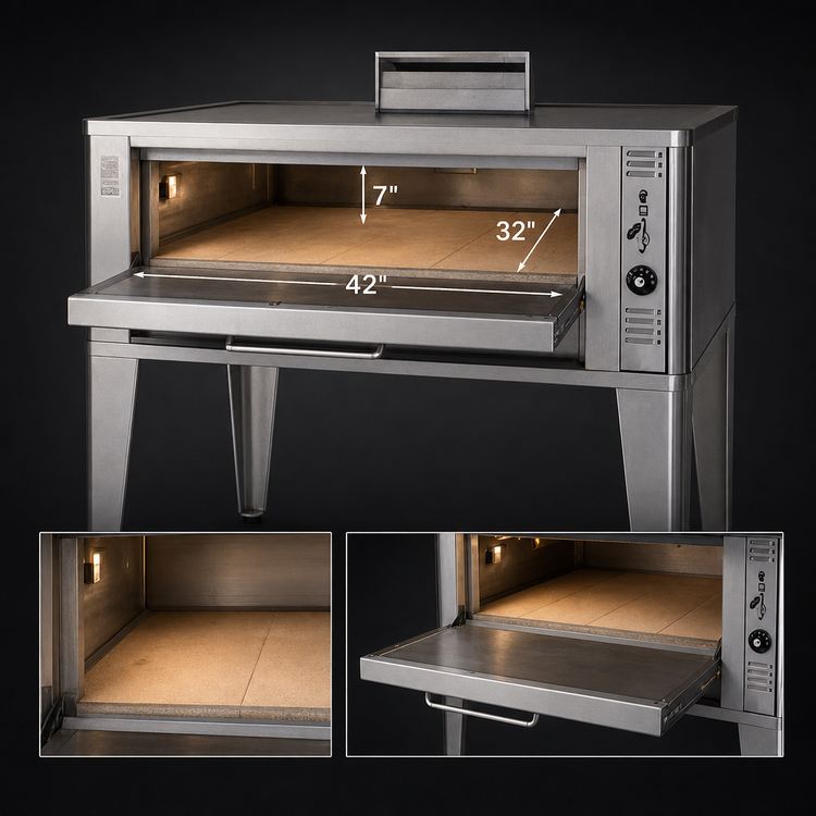 Product image #4 for Blodgett 961P Base Single-Deck Gas Pizza Deck Oven, 42 x 32-Inch Deck Interior