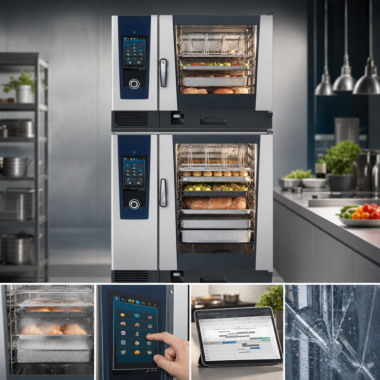 Product image #4 for RATIONAL iCombi Pro 6-Full Size Over 10-Full Size Electric Double-Stack Combi Oven, 480V, 3-Phase