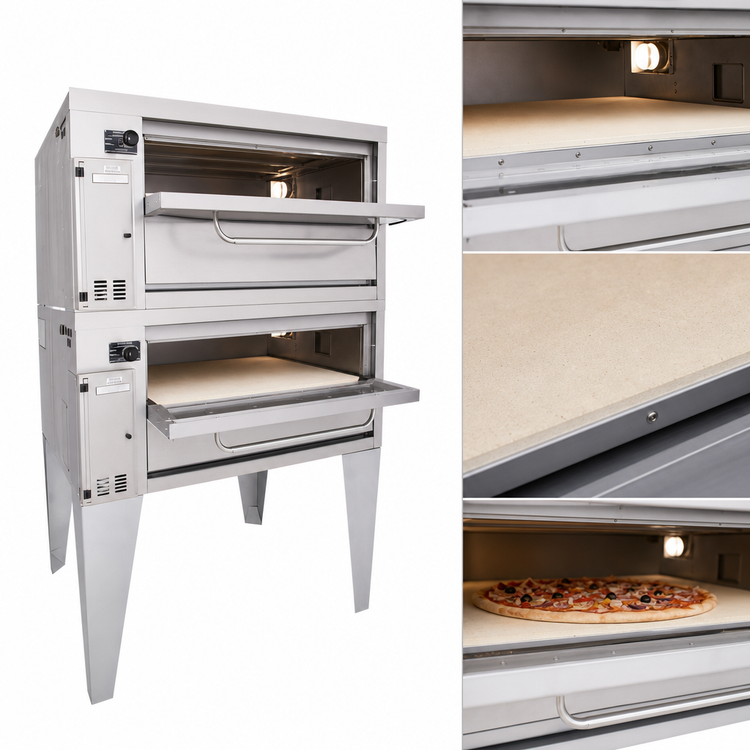 Product image #4 for Bakers Pride Super Deck Series Double-Deck Gas Pizza Deck Oven, 36" W x 34-1/2" D Bake Deck