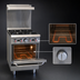 Thumbnail image #4 for Serv-Ware 24-Inch Commercial Gas Range with 4 Open Burners and Standard Oven