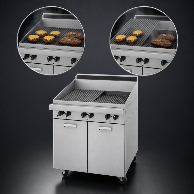 Product image #4 for Garland Master Series 24-Inch Heavy-Duty Range-Match Gas Charbroiler with Storage Base