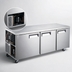 Thumbnail image #4 for Hurakan by Equip.me 72-Inch 3-Door Undercounter Refrigerator, 15.5 Cu. Ft., Solid Doors