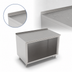Thumbnail image #4 for John Boos Open Front Cabinet Base Work Table, 60 x 30 Inches, Stainless Steel Top, 1-1/2 Inch Rear Riser
