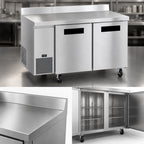 Thumbnail image #4 for Hoshizaki Steelheart WLR60B 60-Inch 2-Door Stainless Steel Worktop Refrigerator, 17.22 Cu. Ft., Side-Mounted Self-Contained