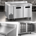 Thumbnail image #4 for Hoshizaki Steelheart 60-Inch Two-Section Worktop Refrigerator with 2 Solid Doors