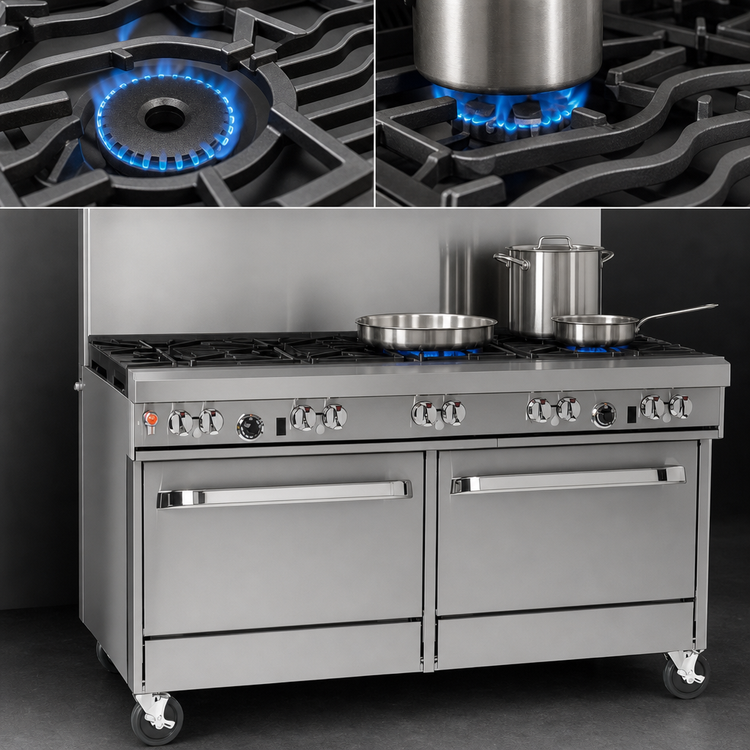 Product image #4 for Southbend Ultimate 60-Inch Gas Restaurant Range with 8 Burners and 2 Standard Ovens