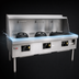 Thumbnail image #4 for York Gas Wok Range with 3 Chambers and Water-Cooled Top