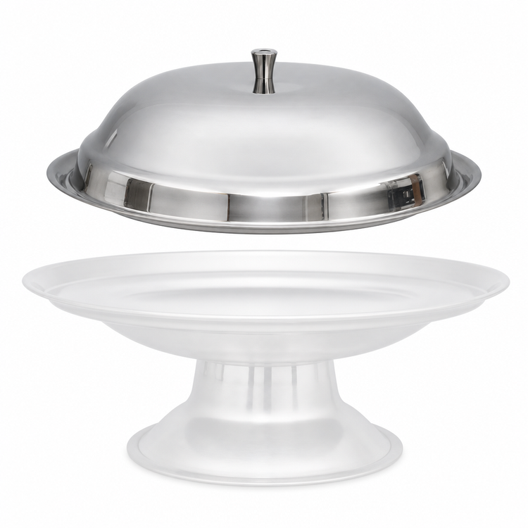 Product image #4 for Town Equipment 8-1/2 Inch Compote Dish Cover Only, Polished 18/8 Stainless Steel, Dozen