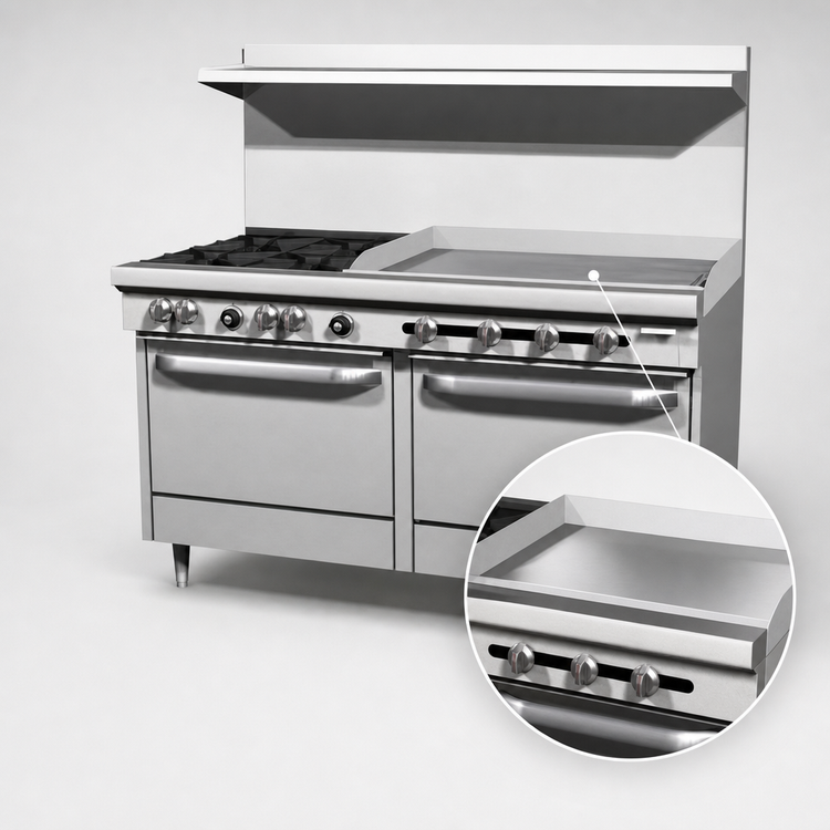 Product image #4 for Southbend S-Series 60-Inch Gas Restaurant Range with 6 Open Burners, 24-Inch Griddle, Convection Oven and Standard Oven