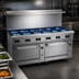 Thumbnail image #4 for Vulcan Endurance 72-Inch Gas Restaurant Range with 12 Open Burners, Standard Oven and Convection Oven