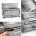 Thumbnail image #4 for Imperial Pro Series 72-Inch Commercial Gas Range with 2 Open Burners, 60-Inch Griddle, and 2 Convection Ovens