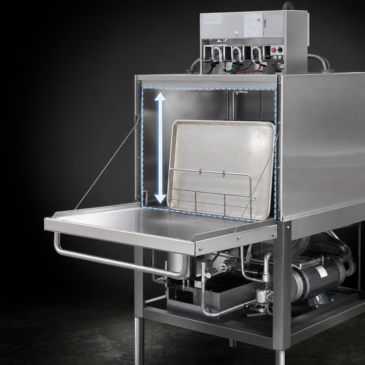Product image #4 for American Dish Service 5AG-S Double Rack Low-Temperature Door Type Dishwasher