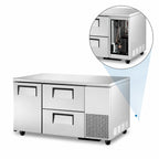 Thumbnail image #4 for True Mfg. - General Foodservice TUC-60-32D-2-HC 60-Inch Deep Undercounter Refrigerator, 1 Solid Door, 2 Drawers, Stainless Steel