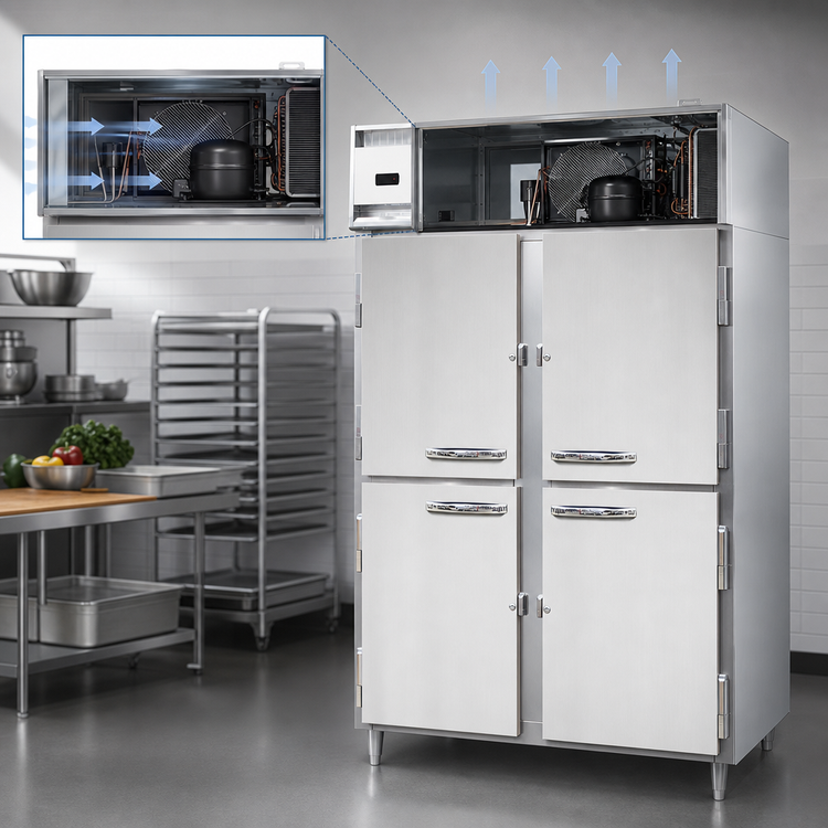 Product image #4 for Continental Refrigerator Designer Line D2FENHD Two-Section Wide Reach-In Freezer