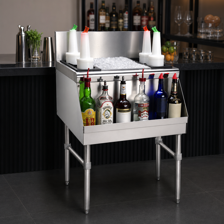 Product image #4 for Advance Tabco Prestige 30-Inch Stainless Steel Bar Ice Bin with 10-Circuit Cold Plate