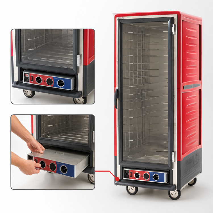 Product image #4 for Metro C5 3 Series Full Height Heated Holding Cabinet with Clear Polycarbonate Door and Universal Wire Slides