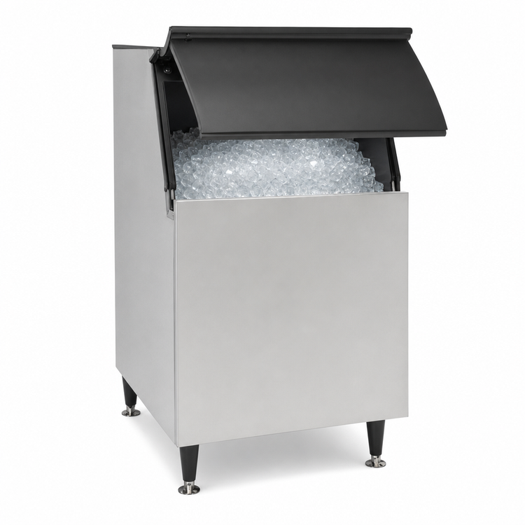 Product image #4 for Ice-O-Matic 510 lb Top-Hinged Ice Bin with Slope Front Door and Aluminum Exterior