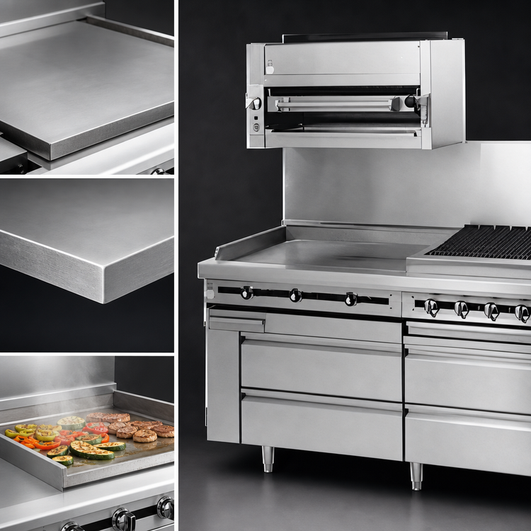 Product image #4 for Titan JMRH-18G 18" Modular Gas Griddle Top Range with Manual Controls