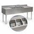 Thumbnail image #4 for Eagle Group 2200 Series 5-Foot Three-Compartment Underbar Sink Unit with Left and Right Drainboards