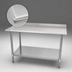 Thumbnail image #4 for Advance Tabco Special Value Series Stainless Steel Work Table with Backsplash and Galvanized Undershelf, 84 x 30 Inches