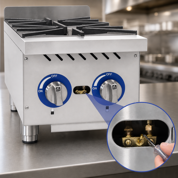Product image #4 for Globe 12-Inch 2-Burner Gas Countertop Hot Plate