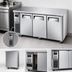 Thumbnail image #4 for Turbo Air J Series JUR-72S-N6 Narrow Three-Section Solid Door Side-Mount Undercounter Refrigerator