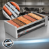 Thumbnail image #4 for Nemco 8250-SLT Digital Slanted Countertop Roller Grill with 50 Hot Dog Capacity and Chrome Rollers