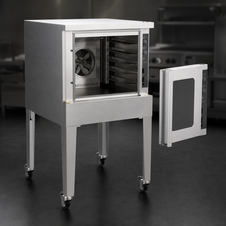 Product image #4 for BakeMax BASCO5G Single Deck Full-Size Gas Convection Oven, 9 Full-Size Pan Capacity