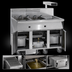 Thumbnail image #4 for Imperial Electric Floor Model Double Battery Fryer, 2 x 75 lb. Tanks, Built-In Filter System