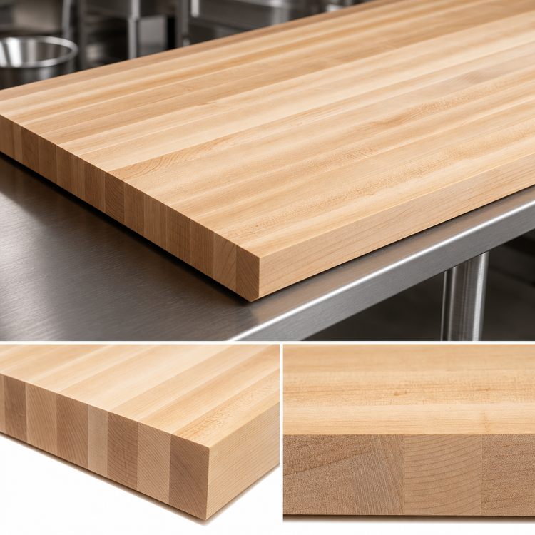 Product image #4 for Boos Block 108-Inch x 25-Inch Northern Hard Rock Maple Edge Grain Kitchen Countertop with Varnique Finish