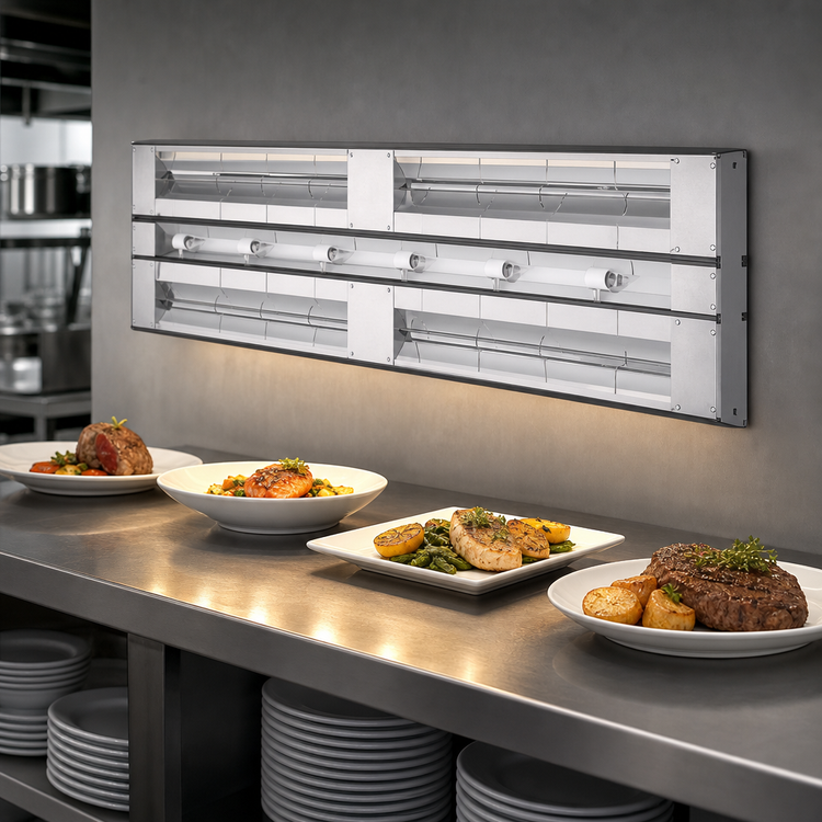 Product image #4 for Hatco Glo-Ray 48-Inch Max Watt Unlighted Aluminum Dual Infrared Strip Heater, 3-Inch Spacer, 2600 Watts