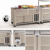 Thumbnail image #4 for DineXpress DXP6FT 6-Pan Frost Top Mobile Serving Counter