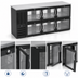 Thumbnail image #4 for Three-Section Pass-Thru Refrigerated Back Bar Storage Cabinet with 6 Glass Doors