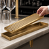 Thumbnail image #4 for Perlick 5000 Series 24-Inch Surface-Mount Drip Tray Trough with Removable Louvered Glass Rack, Tarnish-Free Brass